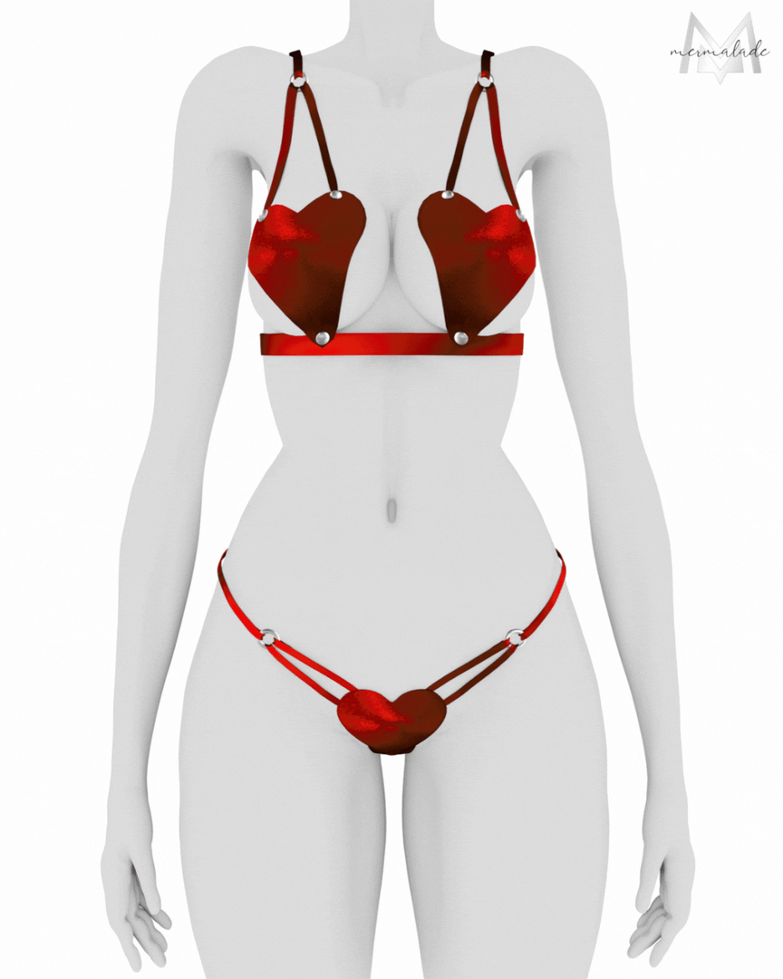 Галерея мода Нижнее белье Heart Lingerie Set #1
